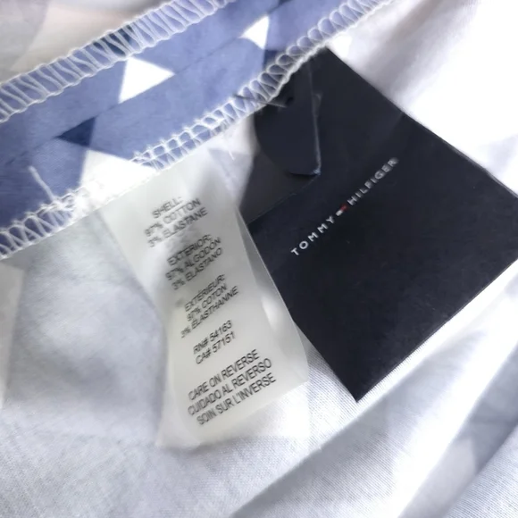 New Tommy Hilfiger Blue and White Dress Cotton With Pockets Sz 10 - Picture 10 of 14